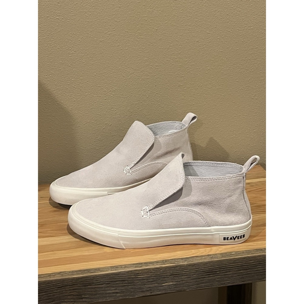 Size 8 Seavees Huntington Middie Oyster Rose Quartz Suede Women Slip-ons Skater
